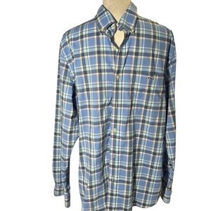 Vineyard Vines Blue Plaid On the Go Performance Shirt